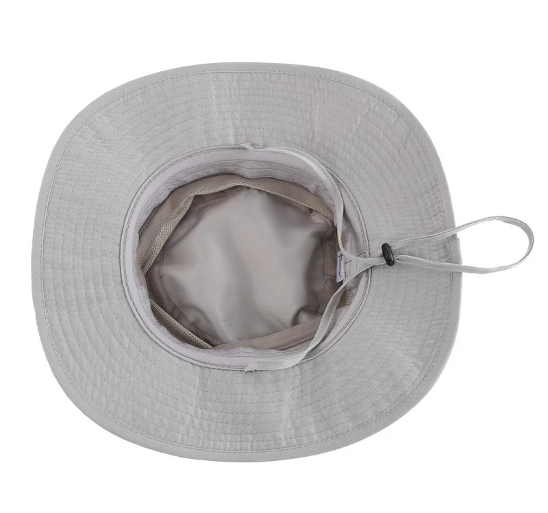 Connectyle Kids Sun Hat Toddler Boy Bucket Hat Breathable Beach Hat for Toddler Adjustable Safari Hats for Fishing Light Gray - Image 5